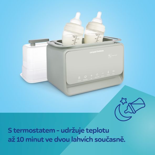 CANPOL BABIES ELEKTRICKÝ DOUBLE OHŘÍVAČ A STERILIZÁTOR KOJENECKÝCH LAHVÍ 7V1 - OHŘÍVAČKY MLÉKA A STRAVY - KRMENÍ