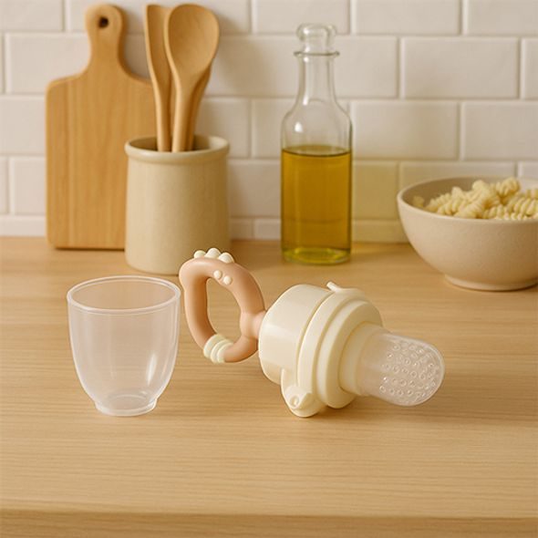 BABYONO KOUSÁTKO NA PODÁVÁNÍ JÍDLA DINO BÉŽOVÁ 6M+ - KOUSÁTKA - PRO DĚTI