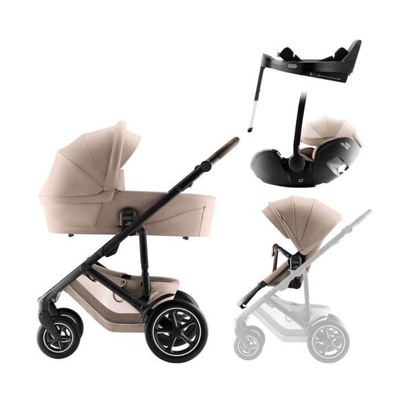 BRITAX-RÖMER SET KOČÁREK SMILE 5Z + HLUBOKÁ KORBA + AUTOSEDAČKA BABY-SAFE PRO + VARIO BASE 5Z STYLE - KOMBINACE S PŘÍSLUŠENSTVÍM - KOČÁRKY A PŘÍSLUŠENSTVÍ