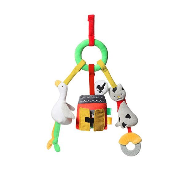 BABYONO HRAZDIČKA NA KOČÁREK ON THE FARM 0M+ - AKTIVNÍ HRAČKY - PRO DĚTI