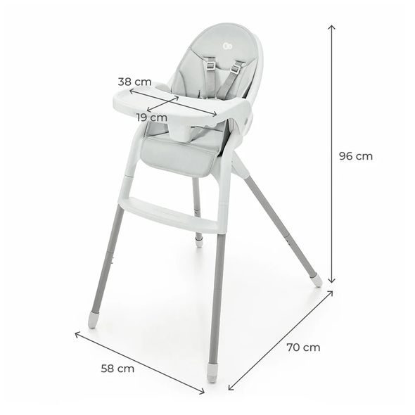 KINDERKRAFT ŽIDLIČKA JÍDELNÍ DINNLY 2V1 GREY - JÍDELNÍ ŽIDLIČKY PLASTOVÉ - KRMENÍ