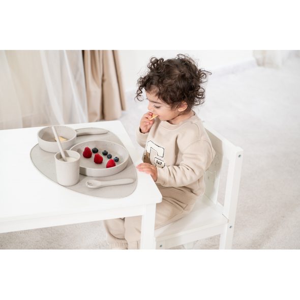 KIKKABOO TALÍŘ PLATINUM SILICONE SAND - MISKY, TALÍŘKY A PODLOŽKY - KRMENÍ