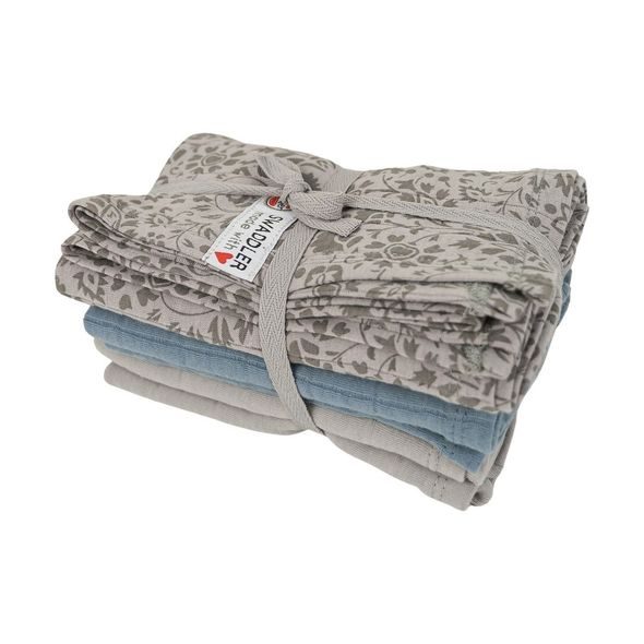 LODGER SWADDLER FLOWER TRIBE 3BALENÍ 70 X 70 CM MIST - LÁTKOVÉ PLENY SKLÁDANÉ - PŘEBALOVÁNÍ