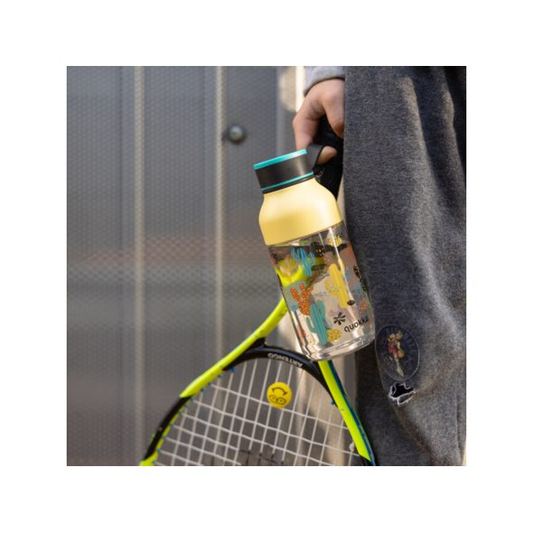 QUOKKA PLASTOVÁ LÁHEV ICE KIDS S POUTKEM CACTUS 430 ML - SPORTOVNÍ LAHVE - KRMENÍ