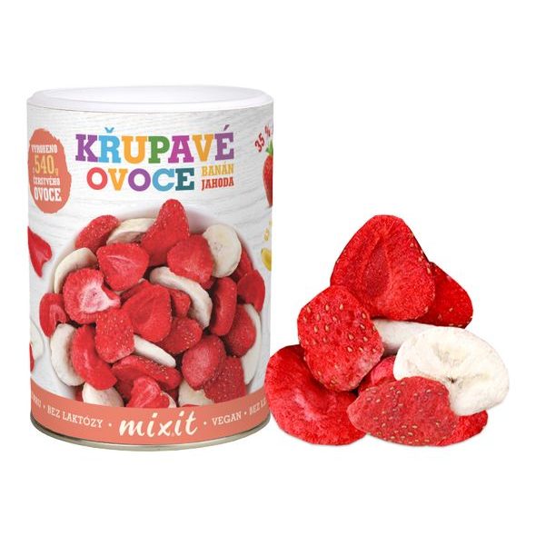 MIXIT KŘUPAVÉ OVOCE BANÁN A JAHODA (80G) - SLADKÉ ZOBÁNÍ - PRO MAMINKY