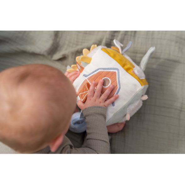 LITTLE DUTCH KOSTKA TEXTILNÍ S AKTIVITAMI FARMA - SENZORICKÉ HRAČKY - PRO DĚTI