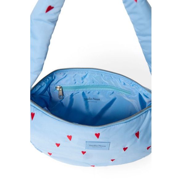 STUDIO NOOS - PUFFY MINI CROSS BODY BAG | LIGHT BLUE HEARTS - DOPLŇKY - PRO MAMINKY