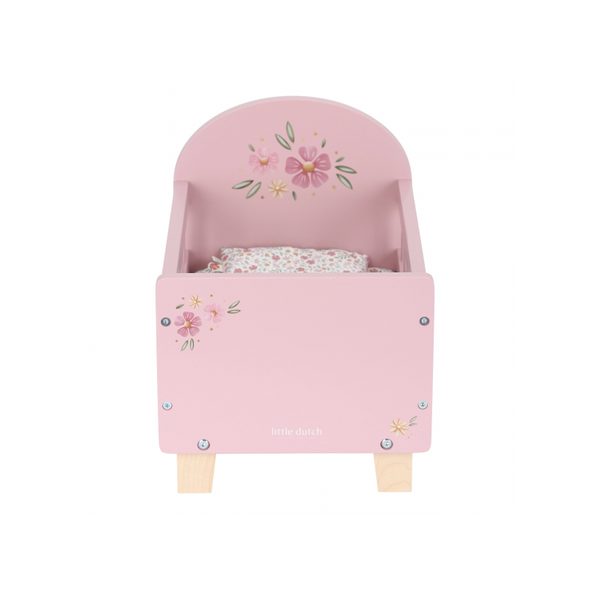 LITTLE DUTCH POSTÝLKA PRO PANENKY DŘEVĚNÁ S PEŘINKOU PINK - LITTLE DUTCH - PRO DĚTI