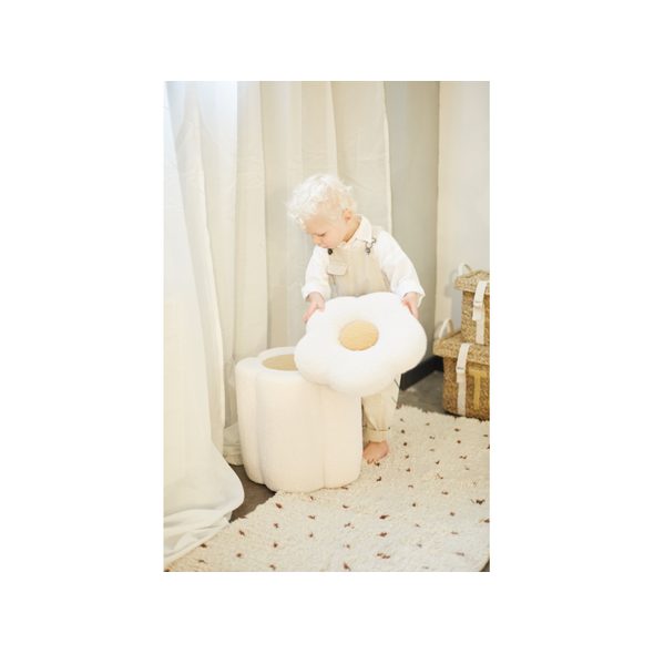 CHILDHOME BOX NA HRAČKY 2V1 KVĚTINA OFF WHITE - BOXY NA HRAČKY - SPINKÁNÍ