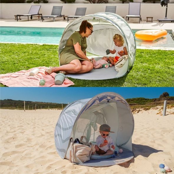 BABYMOOV SKLÁDACÍ STAN MOOV & PROTECT GREEN LAGOON - UV STANY - PRO DĚTI