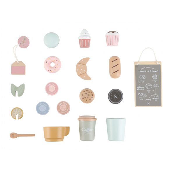 LITTLE DUTCH KÁVOVAR DŘEVĚNÝ VELKÝ S PŘÍSLUŠENSTVÍM COFFEE HOUSE - LITTLE DUTCH - PRO DĚTI