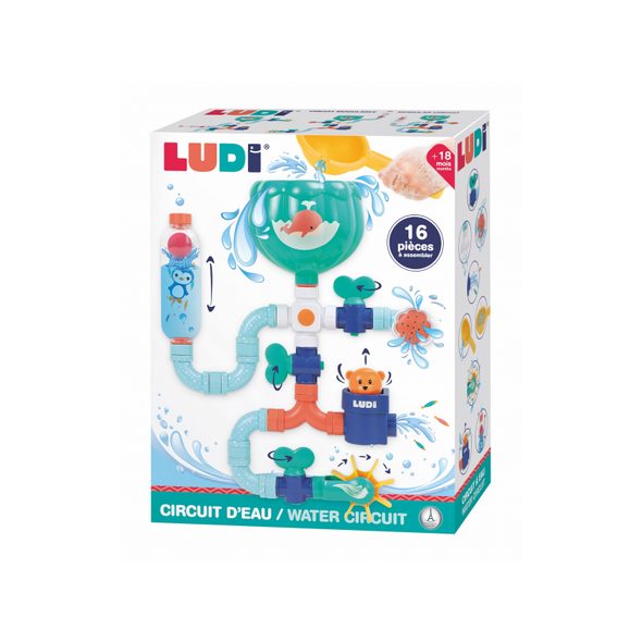 LUDI VODNÍ MLÝNEK S POTRUBÍM MEDVÍDEK - HRAČKY DO VANY - PRO DĚTI