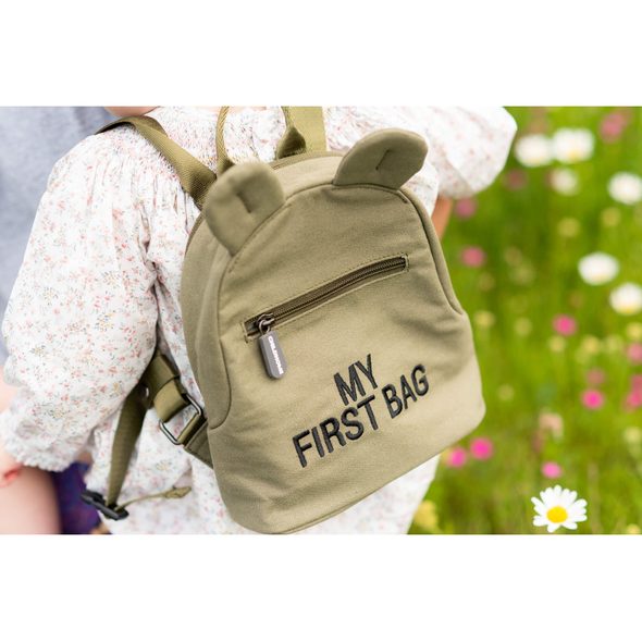 CHILDHOME DĚTSKÝ BATOH MY FIRST BAG CANVAS KHAKI - BATOHY A TAŠKY - PRO DĚTI