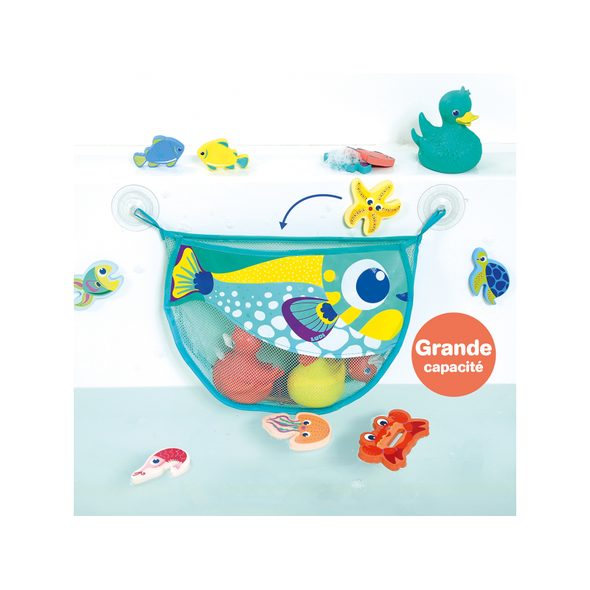 LUDI KOŠ NA HRAČKY DO KOUPELNY RYBA - HRAČKY DO VANY - PRO DĚTI