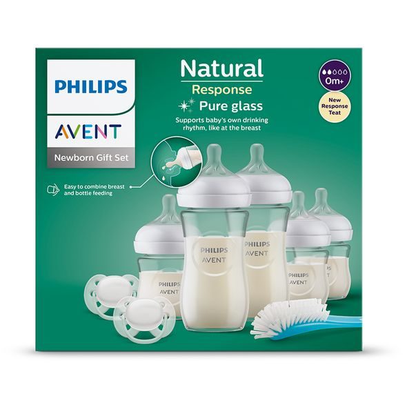 PHILIPS AVENT NOVOROZENECKÁ STARTOVNÍ SADA NATURAL RESPONSE SKLENĚNÁ - VÝHODNÉ SADY - KRMENÍ