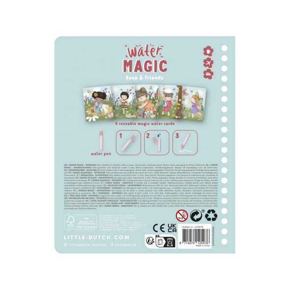 LITTLE DUTCH KNIHA KOUZLENÍ S VODOU ROSA & FRIENDS - KNÍŽKY PRO NEJMENŠÍ - PRO DĚTI