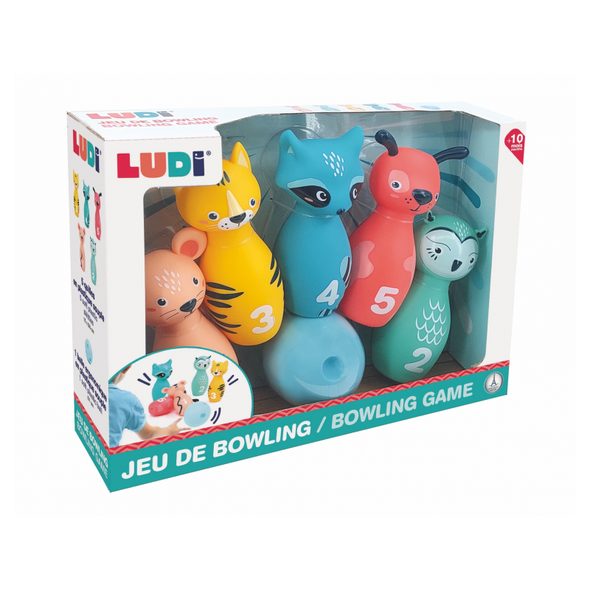 LUDI BOWLING PRO NEJMENŠÍ ZVÍŘÁTKA S ČÍSLY - AKTIVNÍ HRAČKY - PRO DĚTI