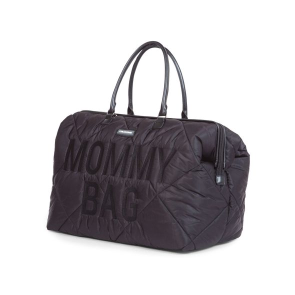 CHILDHOME PŘEBALOVACÍ TAŠKA MOMMY BAG PUFFERED BLACK - PŘEBALOVACÍ TAŠKY - KOČÁRKY A PŘÍSLUŠENSTVÍ