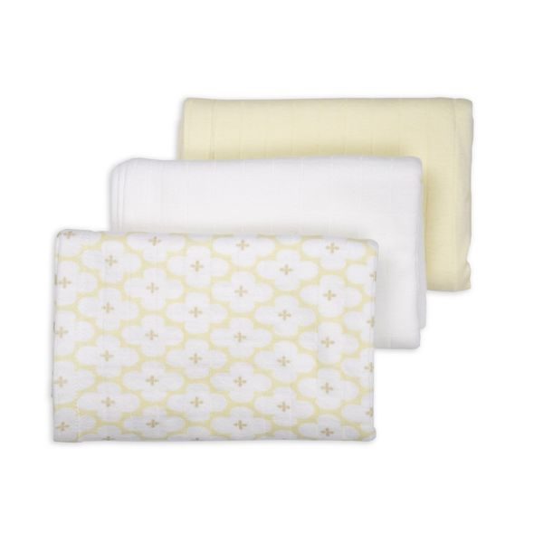 LODGER SWADDLER SOLID MATCHA 3BALENÍ 70 X 70 CM BUTTER - LÁTKOVÉ PLENY ALL IN ONE - PŘEBALOVÁNÍ
