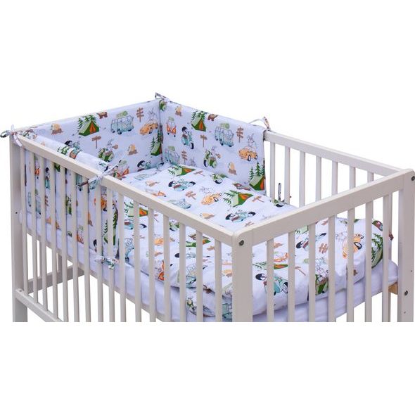 SCARLETT POSTÝLKA 120X60CM S KOMPLETNÍ VÝBAVOU FANY TYRKYSOVÁ - DŘEVĚNÉ POSTÝLKY - SPINKÁNÍ