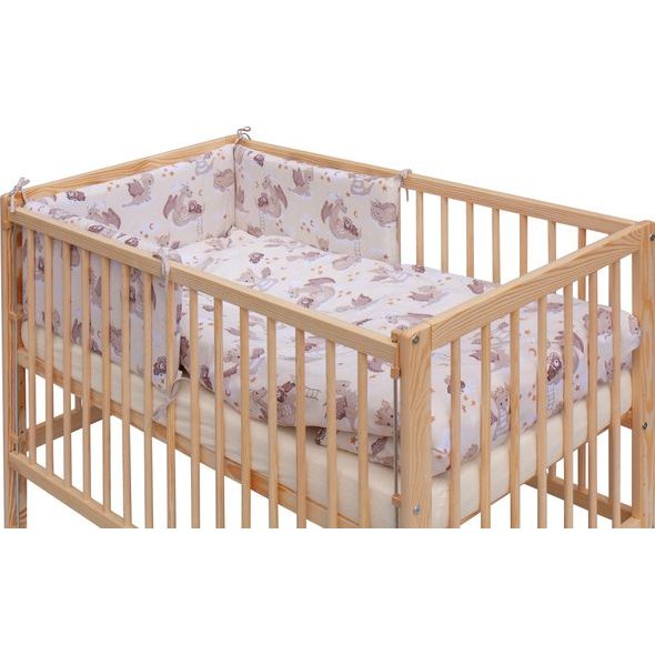 SCARLETT POSTÝLKA 120X60CM S KOMPLETNÍ VÝBAVOU DRÁČEK BÉŽOVÁ - DŘEVĚNÉ POSTÝLKY - SPINKÁNÍ