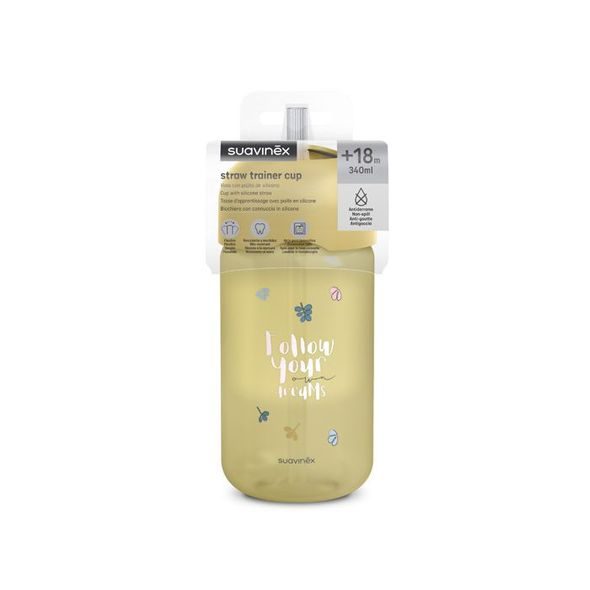 SUAVINEX LAHVIČKA S BRČKEM BEAR 340 ML - DĚTSKÉ HRNEČKY - KRMENÍ