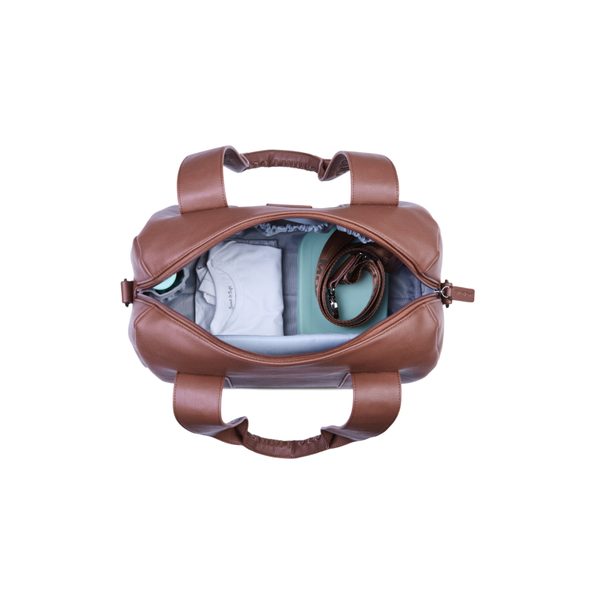 CHILDHOME PŘEBALOVACÍ TAŠKA MOMMY CLUB SIGNATURE VEGAN LEATHER DARK BROWN - PŘEBALOVACÍ TAŠKY - KOČÁRKY A PŘÍSLUŠENSTVÍ