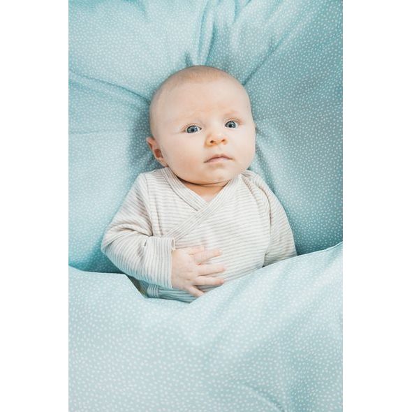 ENIE BABY POVLEČENÍ BAVLNĚNÉ DOTS BLUE 100X135 A 40X60 CM - POVLEČENÍ DO POSTÝLKY - SPINKÁNÍ