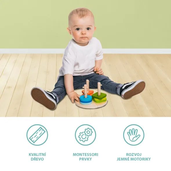 ZOPA DŘEVĚNÁ MONTESSORI PUZZLE - MOTORICKÉ A HRY - PRO DĚTI