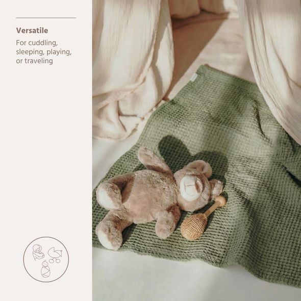 MEYCO DEKA WAFFLE BAVLNA - OLIVE GREEN - DĚTSKÉ DEKY PRO MIMINKA - SPINKÁNÍ