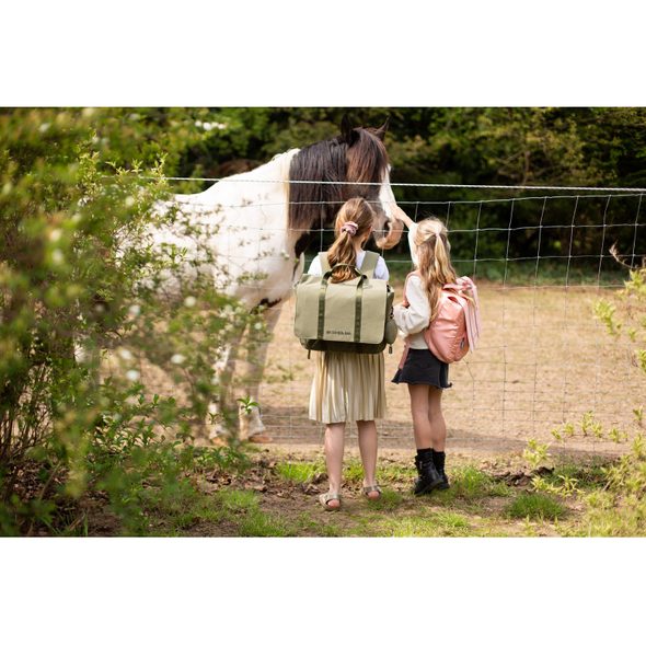 CHILDHOME ŠKOLNÍ TAŠKA CANVAS KHAKI - BATOHY A TAŠKY - PRO DĚTI