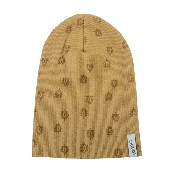 LODGER BEANIE PRINT RIB HONEY 1 - 2 ROKY - ČEPIČKY A KLOBOUČKY - PRO DĚTI