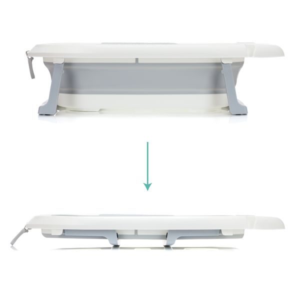 FILLIKID SKLÁDACÍ DĚTSKÁ VANIČKA BELUGA S TEPLOMĚREM WHITE-GREY - VANIČKY PLASTOVÉ - KOUPÁNÍ A ZDRAVÍ