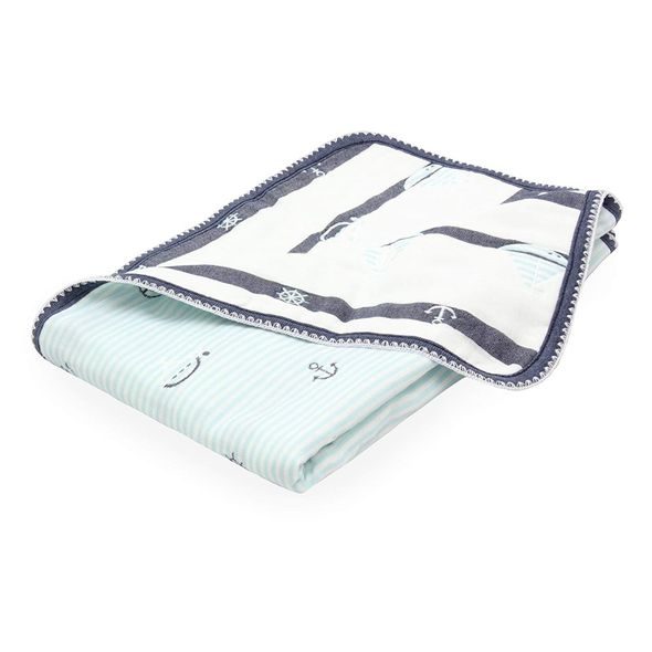 SCAMP DEKA 6-VRSTVÁ,BAVLNA (BLUE ANCORA) - DĚTSKÉ DEKY PRO MIMINKA - SPINKÁNÍ