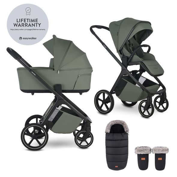 EASYWALKER SET KOČÁREK 2V1 ZOEY GO CHESTNUT BROWN XL S PŘÍSLUŠENSTVÍM - KOMBINACE S PŘÍSLUŠENSTVÍM - KOČÁRKY A PŘÍSLUŠENSTVÍ