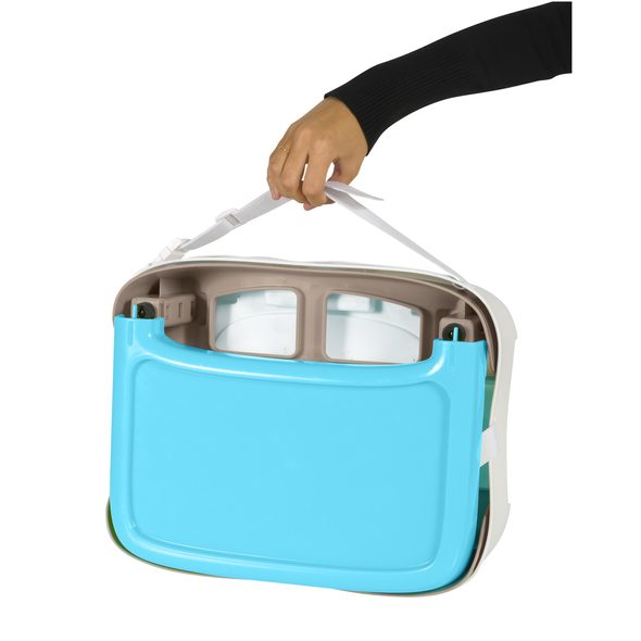 BABYMOOV COMPACT SEAT BLUE PŘENOSNÁ ŽIDLIČKA S BRYNDÁČKEM NOVINKA ! - JÍDELNÍ ŽIDLIČKY CESTOVNÍ - KRMENÍ