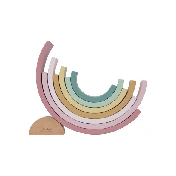 LITTLE DUTCH SKLÁDAČKA DŘEVĚNÁ DUHA FAIRY GARDEN - MOTORICKÉ A HRY - PRO DĚTI
