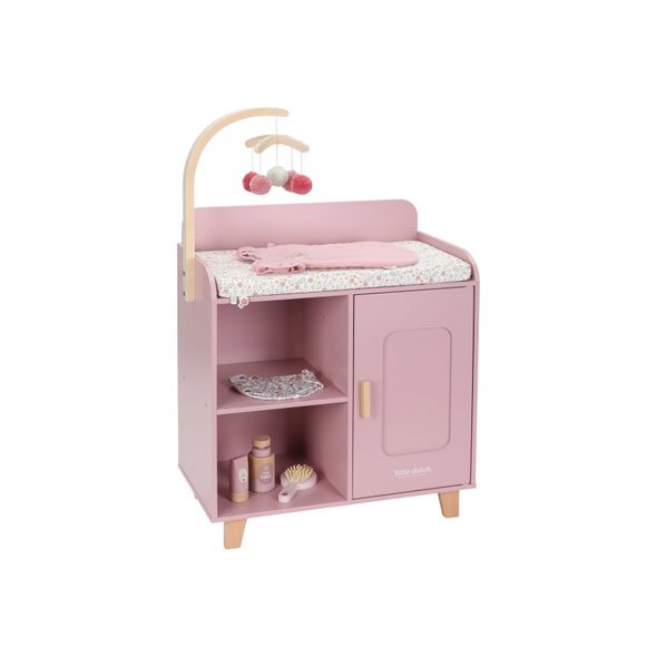 LITTLE DUTCH PŘEBALOVACÍ PULT PRO PANENKY DŘEVĚNÝ SOFT FLOWERS - LITTLE DUTCH - PRO DĚTI