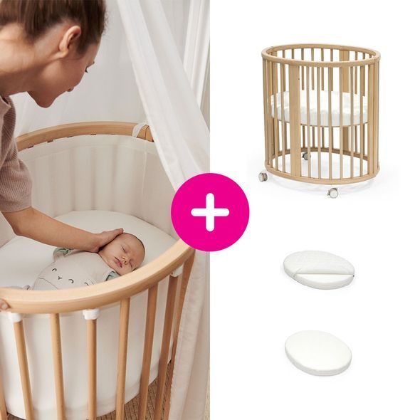 STOKKE® SLEEPI™ MINI V3 + MATRACE + PROSTĚRADLO - DŘEVĚNÉ POSTÝLKY - SPINKÁNÍ