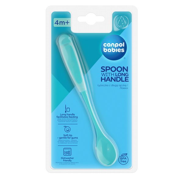 CANPOL BABIES LŽIČKA S DLOUHOU RUKOJETÍ MODRÁ - LŽIČKY A PŘÍBORY - KRMENÍ