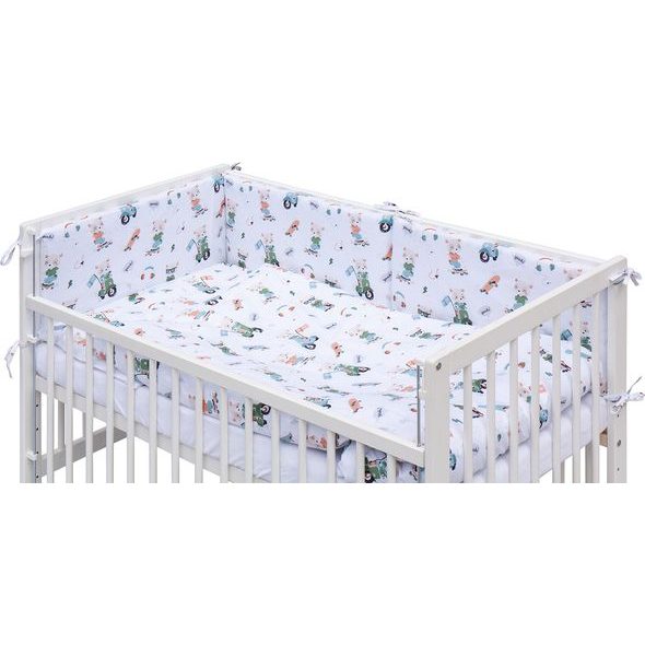 SCARLETT DĚTSKÁ POSTÝLKA S KOMPLETNÍ VÝBAVOU SCARLETT PEKO 120 X 60 CM - BÍLÁ - DŘEVĚNÉ POSTÝLKY - SPINKÁNÍ