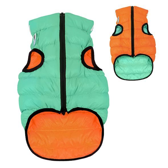 AIRY VEST LUMI BUNDA PRO PSY LUMINISCENČNÍ/ORANŽOVÁ M 45 - OBLEČKY DO ZIMY PRO PSY - CHOVATELSKÉ POTŘEBY MALVÍKZOO