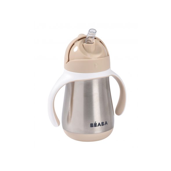 BEABA HRNEK TERMOIZOLAČNÍ S BRČKEM NEREZ 250ML CLAY EARTH - DĚTSKÉ HRNEČKY - KRMENÍ