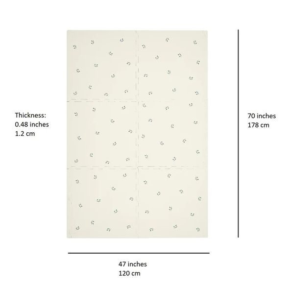 3 SPROUTS PĚNOVÁ HRACÍ PODLOŽKA BLUEBERRY IVORY - HRACÍ PODLOŽKY NA ZEM - SPINKÁNÍ