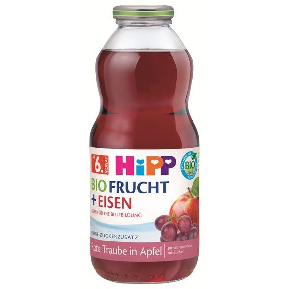 HIPP BIO ŠŤÁVA Z ČERVENÝCH PLODŮ OVOCE SE ŽELEZEM 500 ML - NÁPOJE - KRMENÍ