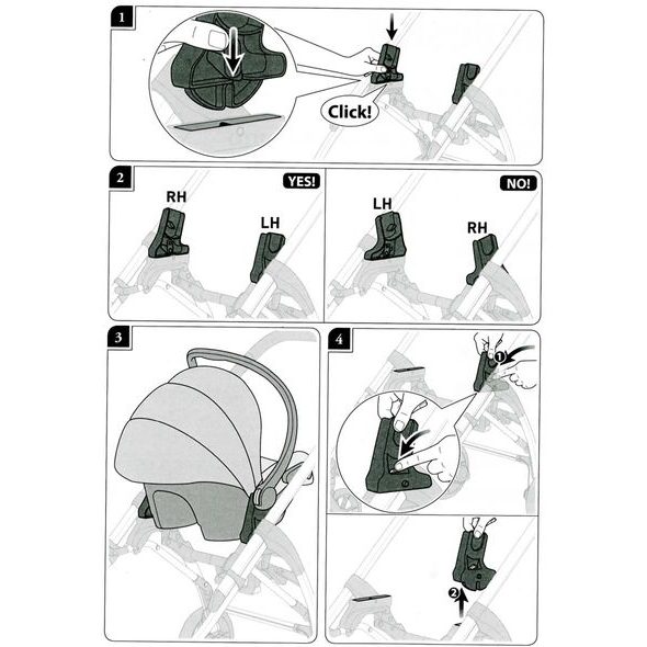 INGLESINA ADAPTÉR NA PODVOZEK ELECTA PRO AUTOSEDAČKY MAXI-COSI - ADAPTÉRY NA AUTOSEDAČKU - KOČÁRKY A PŘÍSLUŠENSTVÍ