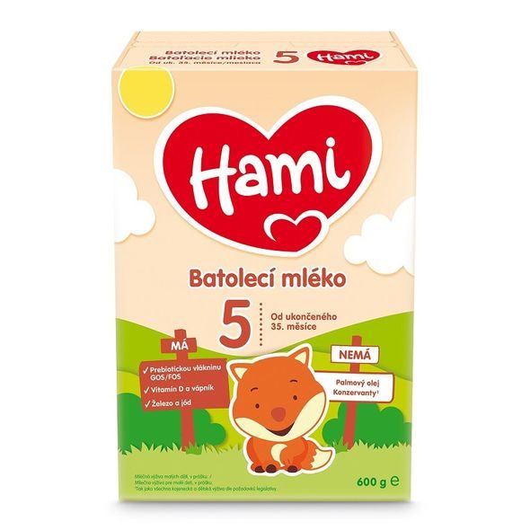 HAMI 5 DĚTSKÉ MLÉKO 600G - KOJENECKÁ MLÉKA - KRMENÍ