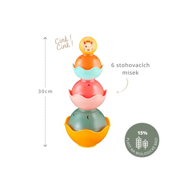 VULLI STOHOVACÍ MISKY ŽIRAFA SOPHIE - STOHOVACÍ HRAČKY - PRO DĚTI
