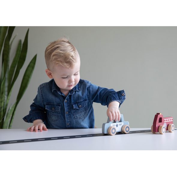 LITTLE DUTCH ZÁCHRANÁŘSKÁ SADA AUTÍČEK DŘEVĚNÁ 3 KS - AUTÍČKA A JEZDÍCÍ - PRO DĚTI