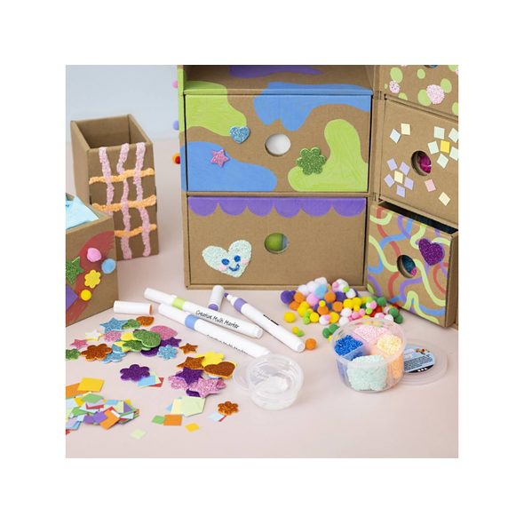 CREATIV COMPANY KREATIVNÍ SADA MAXI BOX SE ZÁSUVKAMI DEKOROVÁNÍ - VÝTVARNÉ POMŮCKY A HRAČKY - PRO DĚTI